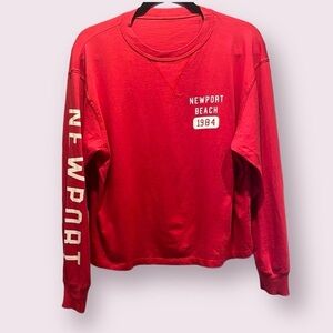 Brandy Melville Women’s Newport Beach Long Sleeve Tee Size XS Small